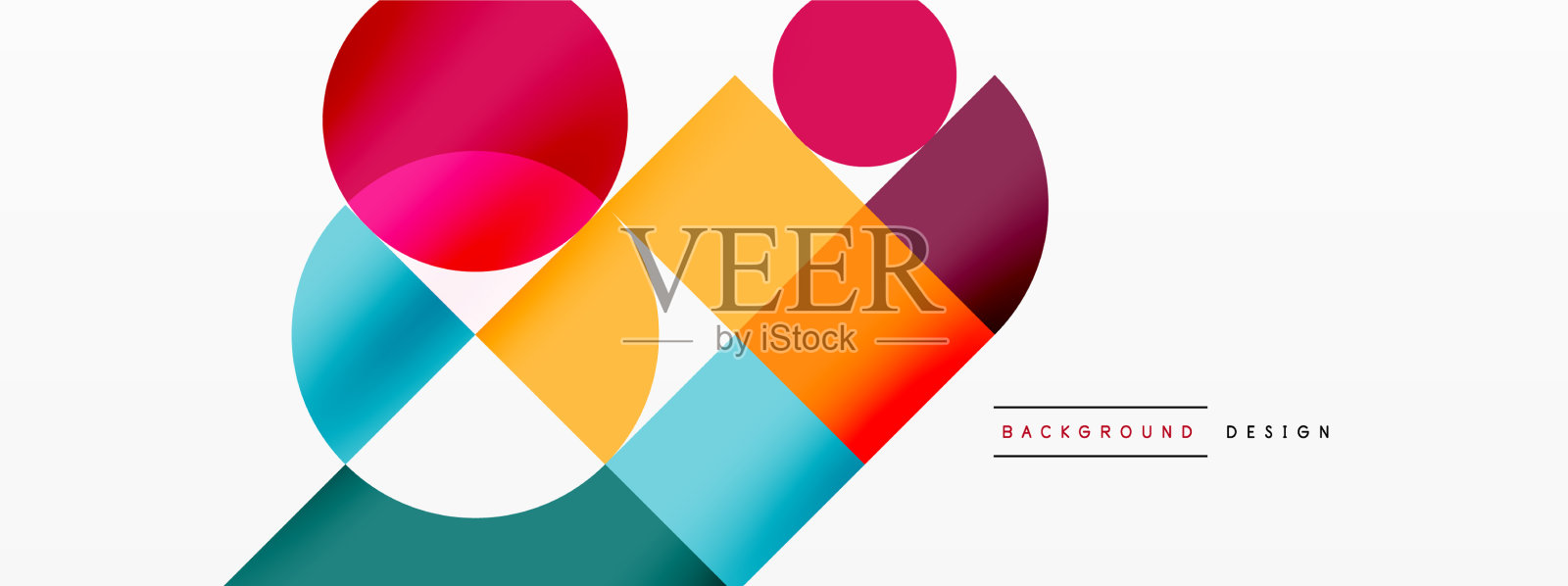 美丽的抽象背景圆三角形插画图片素材