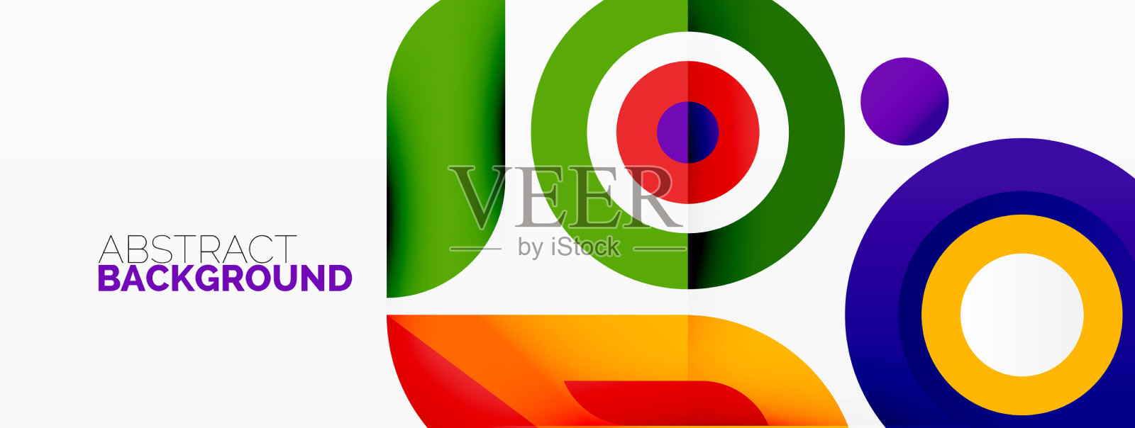 圆环和圆形几何抽象背景插画图片素材