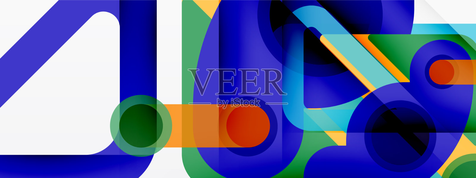 几何基本线圆抽象插画图片素材