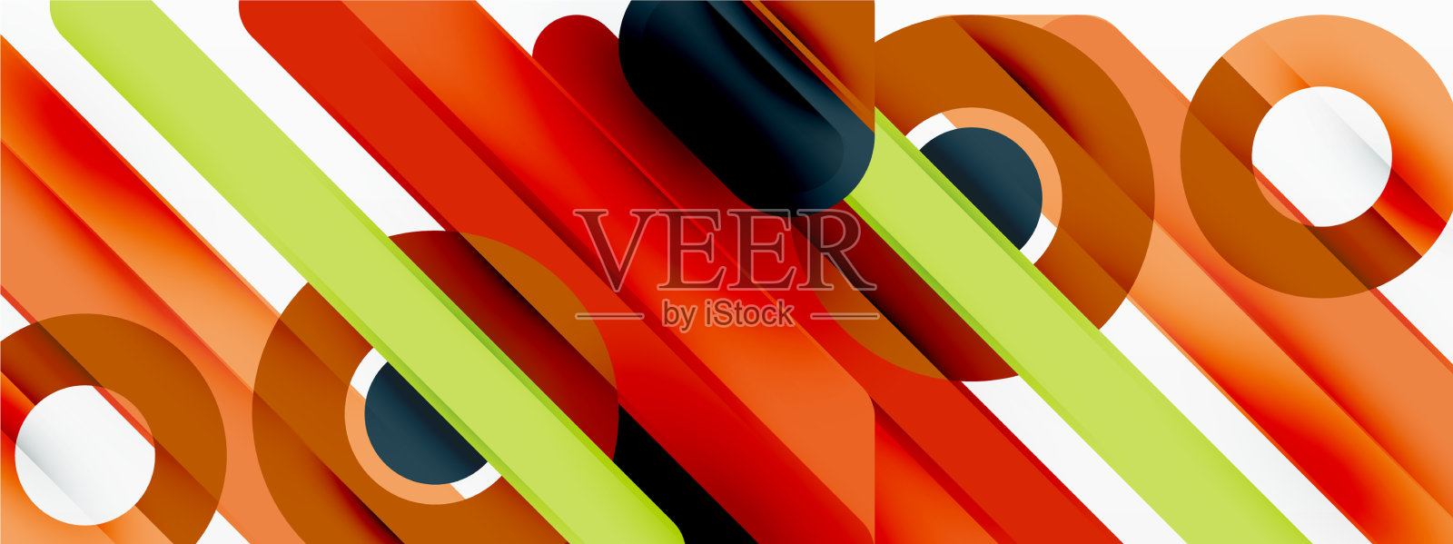 线条几何背景条纹和环插画图片素材