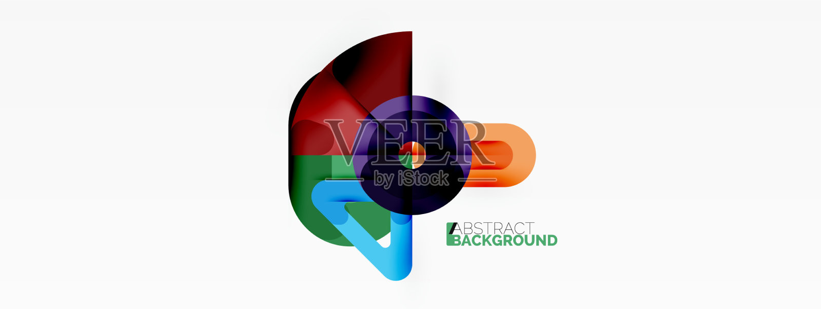 创意几何壁纸圈线插画图片素材