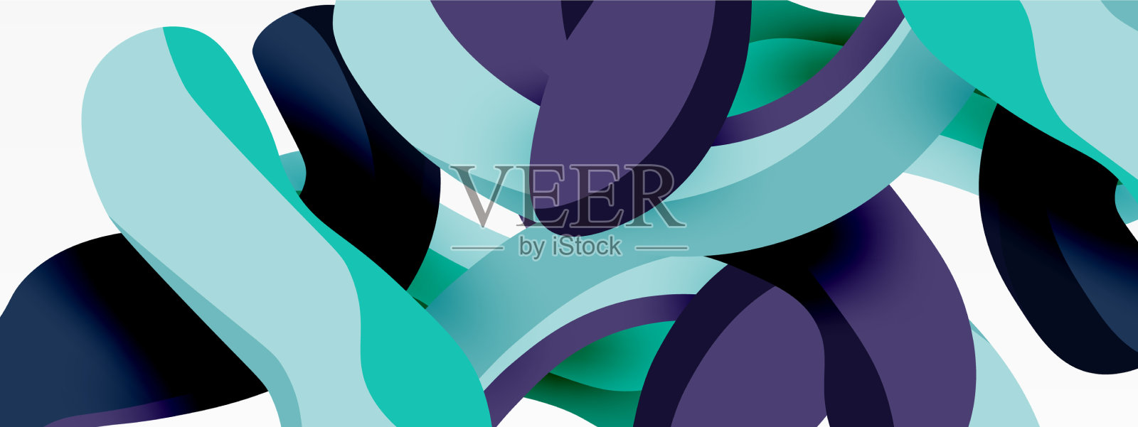 创意几何壁纸飞溅液体波插画图片素材