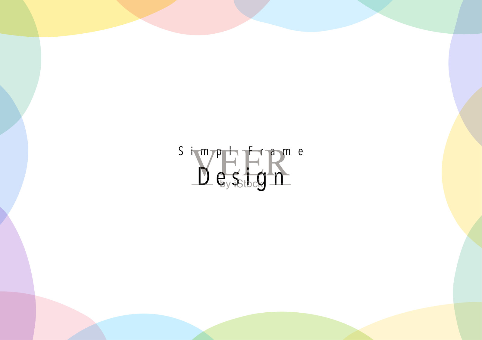 手绘水彩夏天简单框架设计插画图片素材