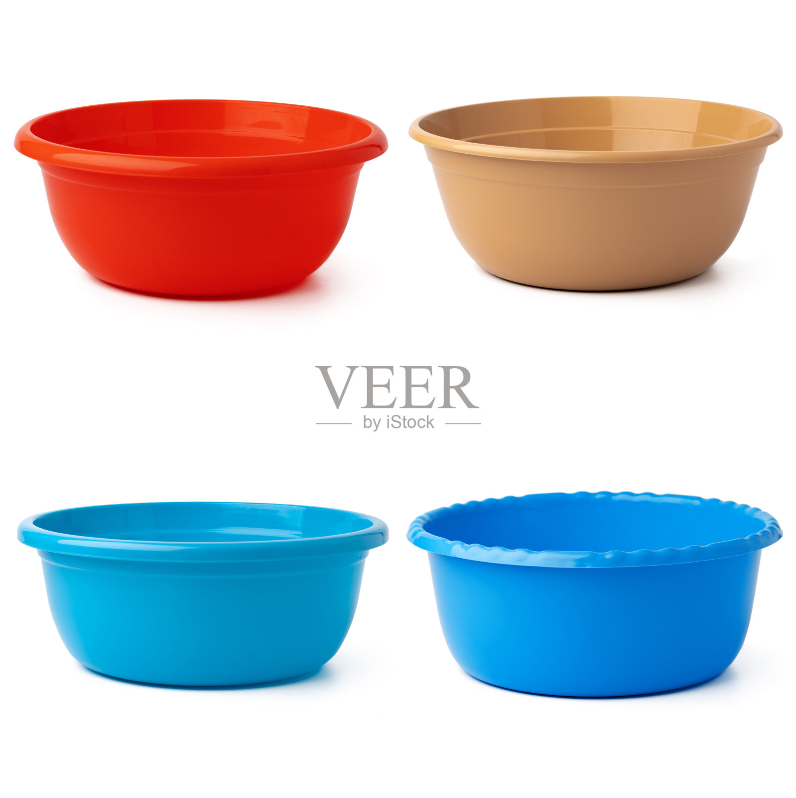 塑料空盆孤立在白色背景上照片摄影图片