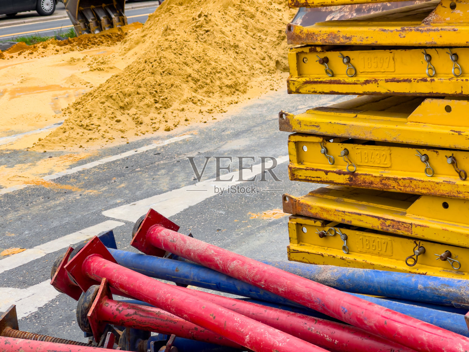 街道建设工作照片摄影图片