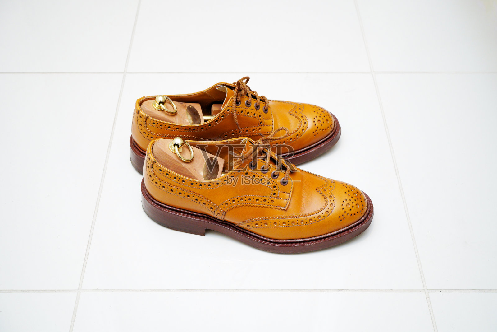 保养良好的全土腔英国鞋。照片摄影图片