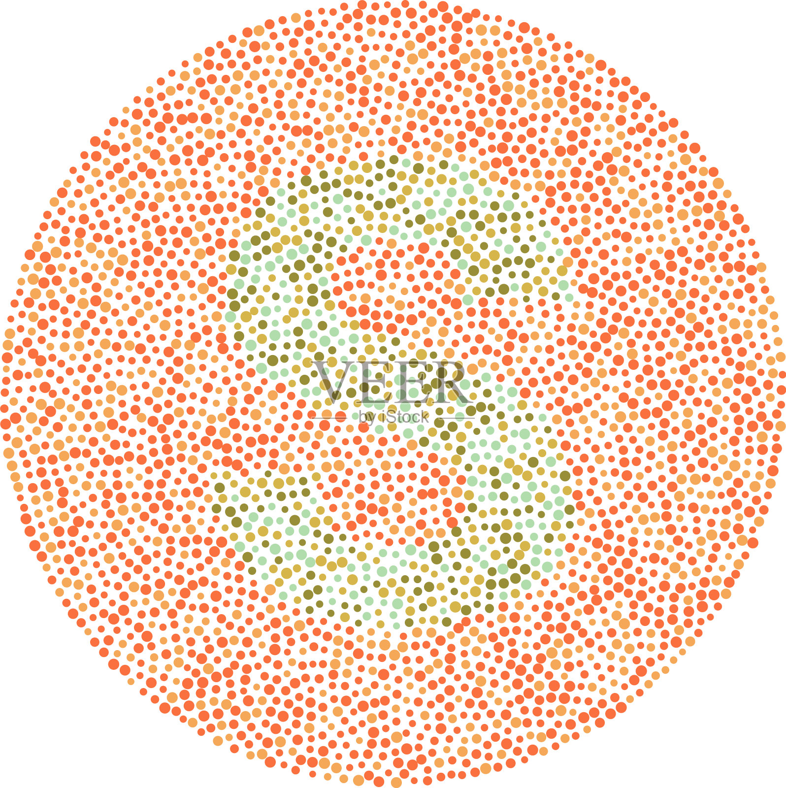 字母S红绿色盲测试卡插画图片素材