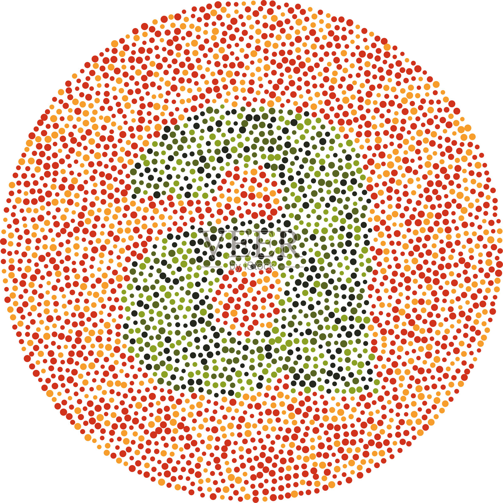 小写字母红绿色盲测试卡插画图片素材