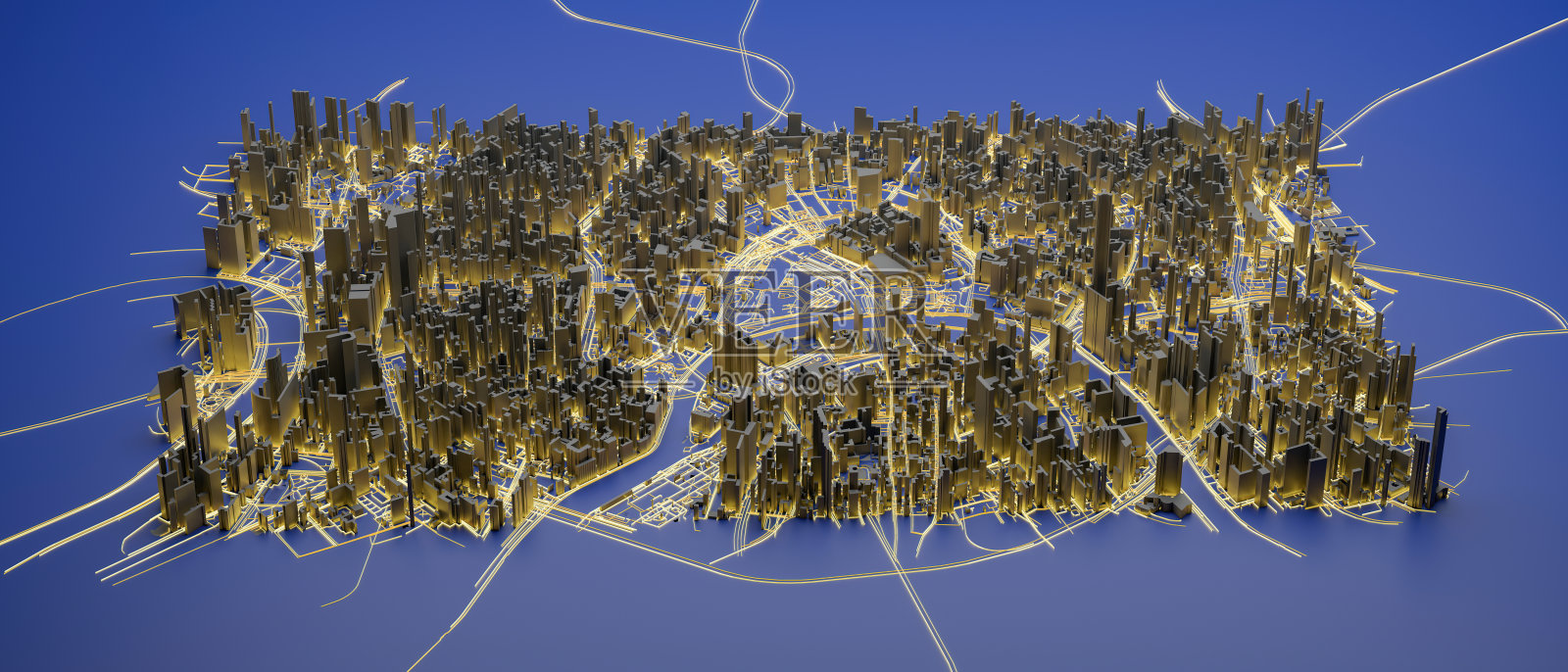 电子大型城市;城市和未来技术概念，原始的3d渲染照片摄影图片