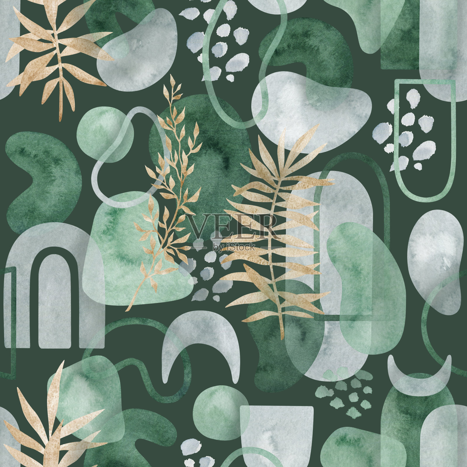 水彩抽象模式插画图片素材