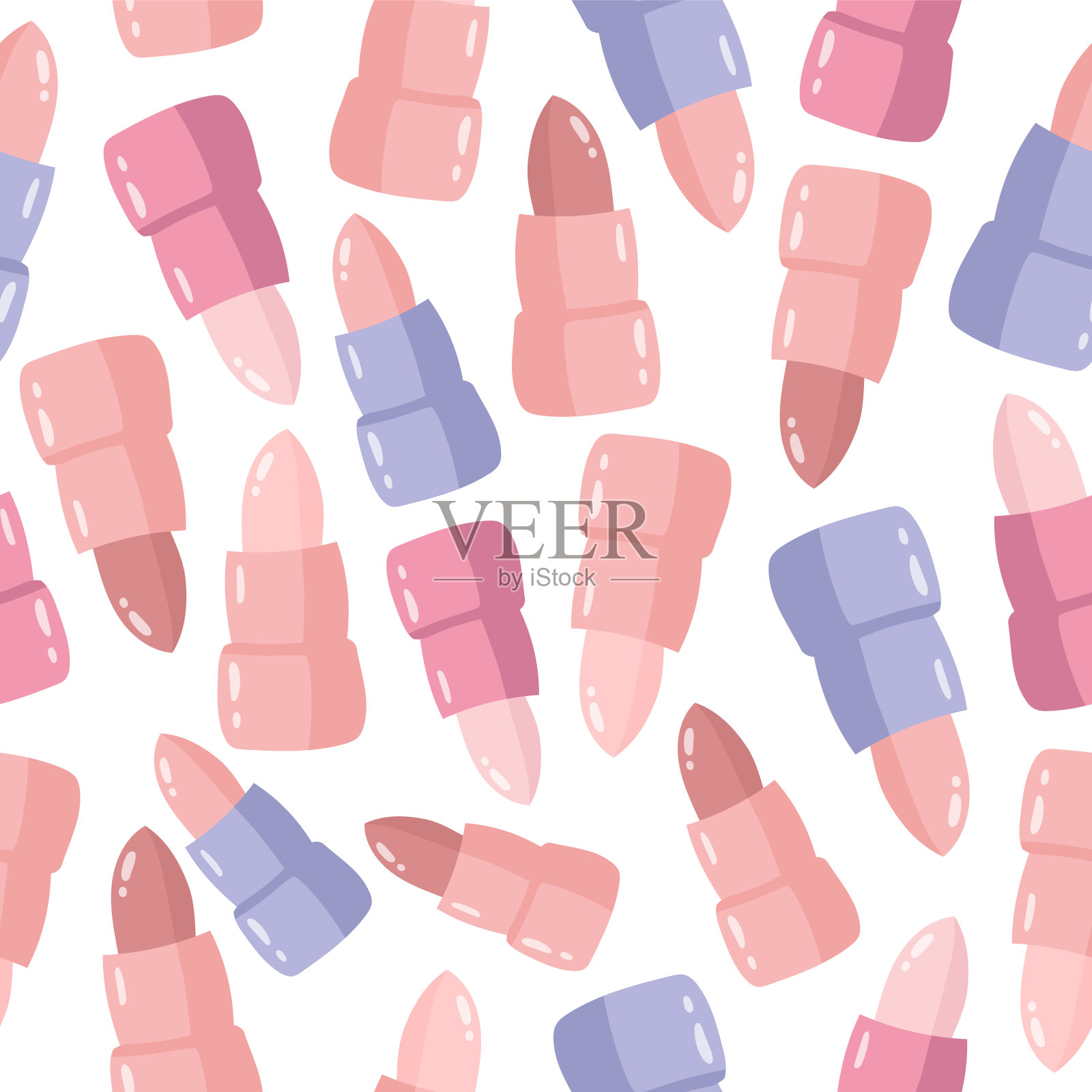 口红无缝模式插画图片素材