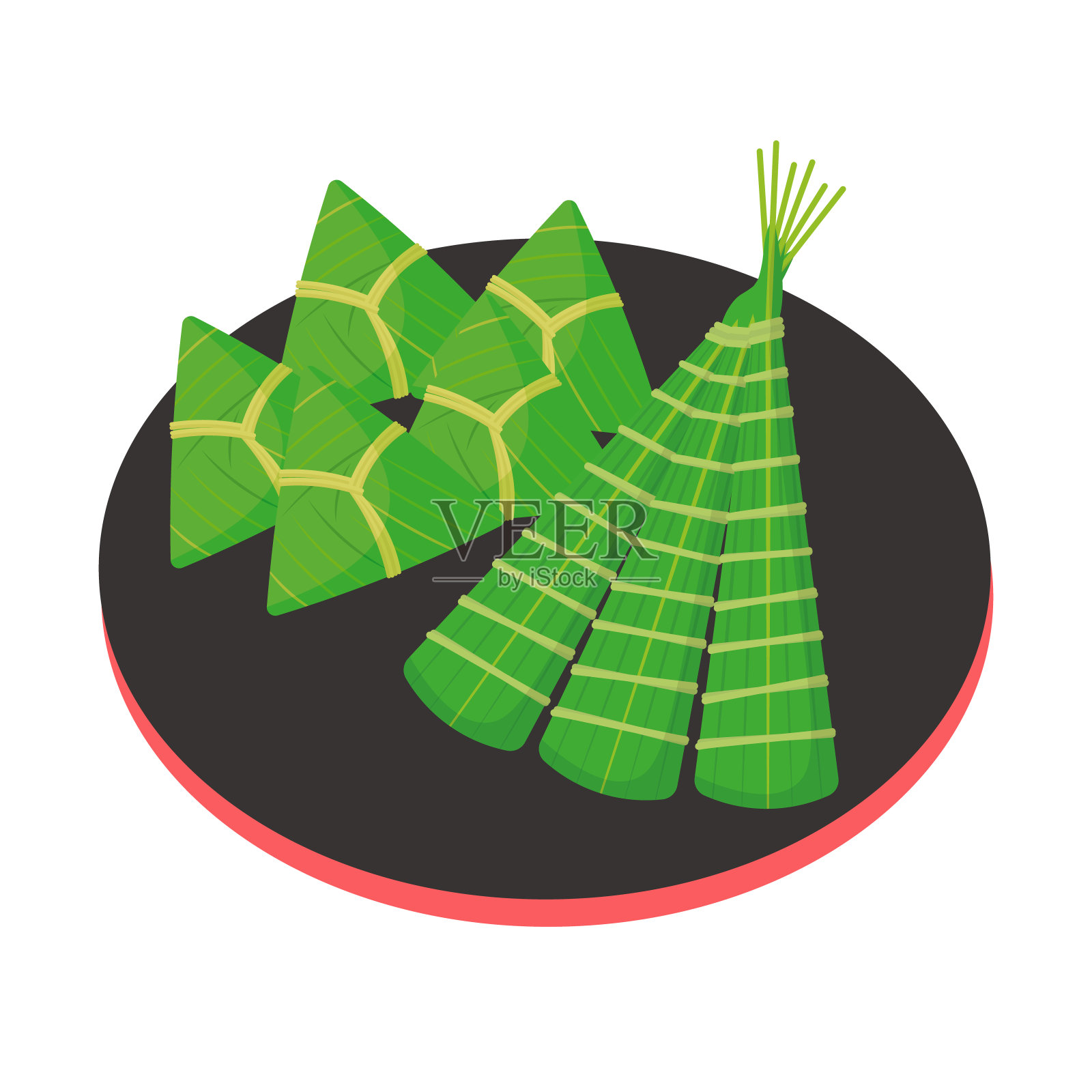 日本传统文化，儿童节。日本食物,Chimaki。插画图片素材