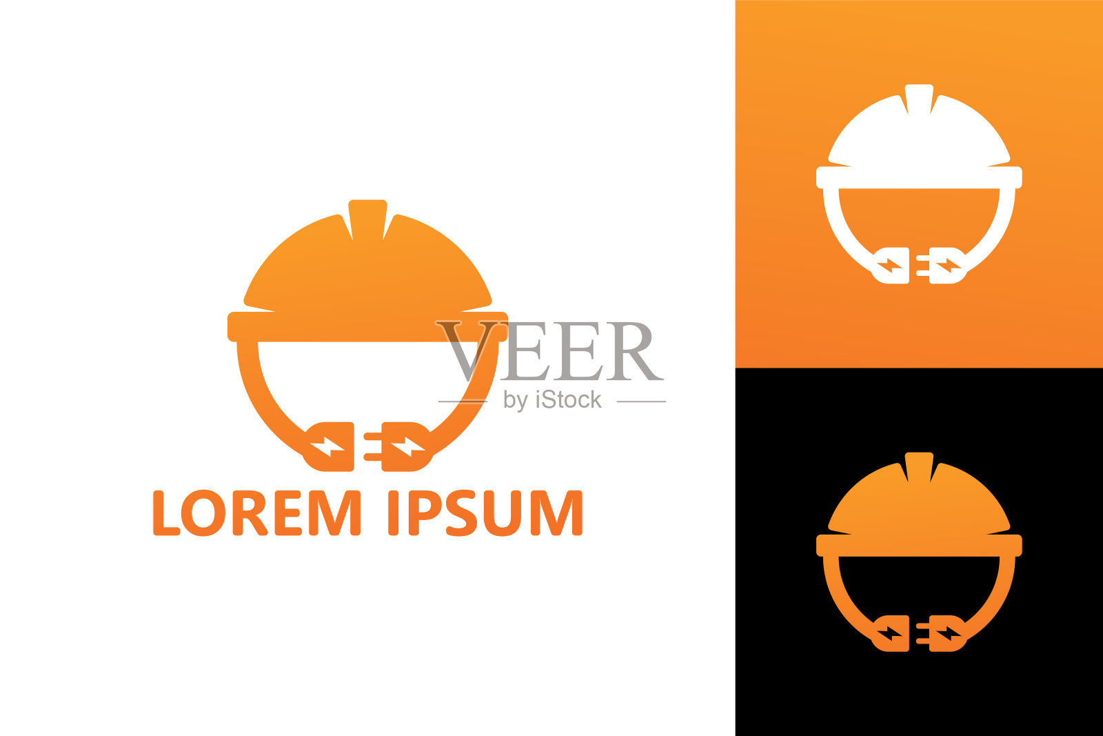 电工标志模板设计矢量插画图片素材