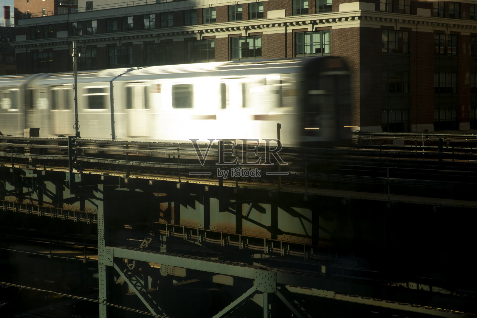 纽约高架地铁照片摄影图片