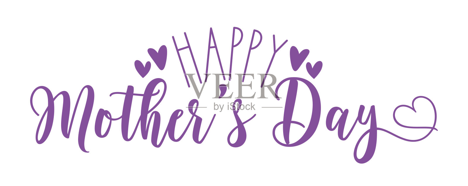 母亲节快乐——用心书写问候插画图片素材