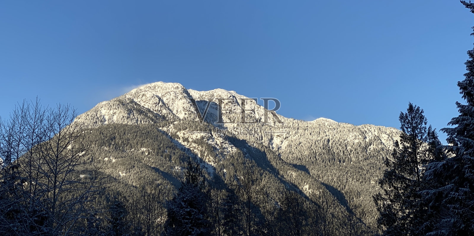 山上的新雪照片摄影图片