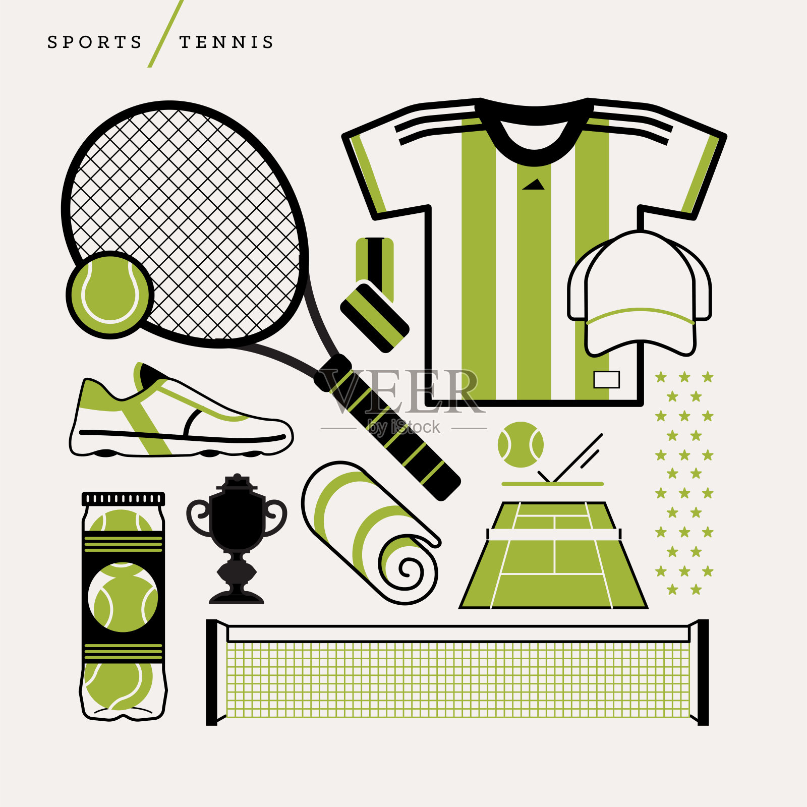 网球图标插图插画图片素材