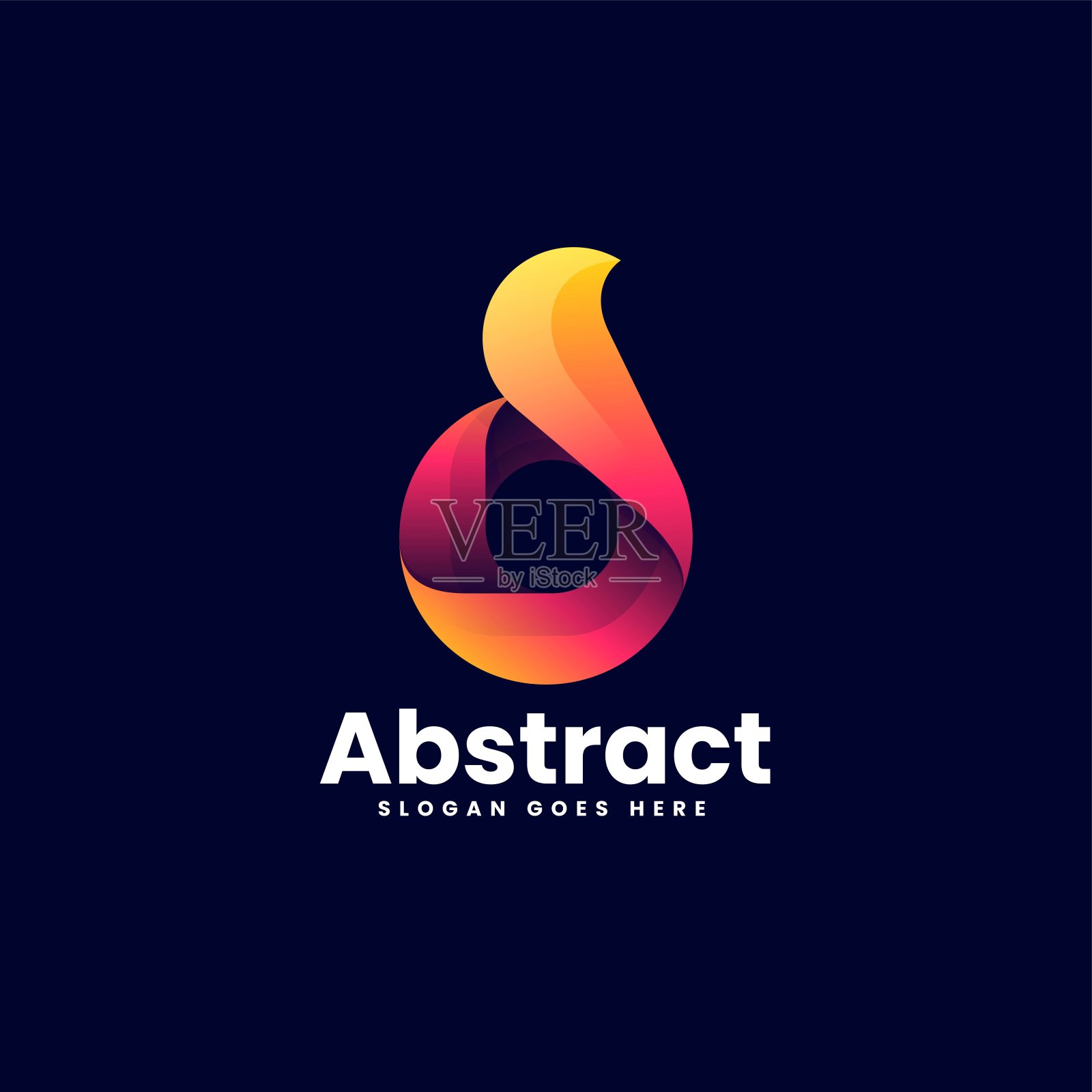 矢量插图抽象梯度彩色风格。设计元素图片