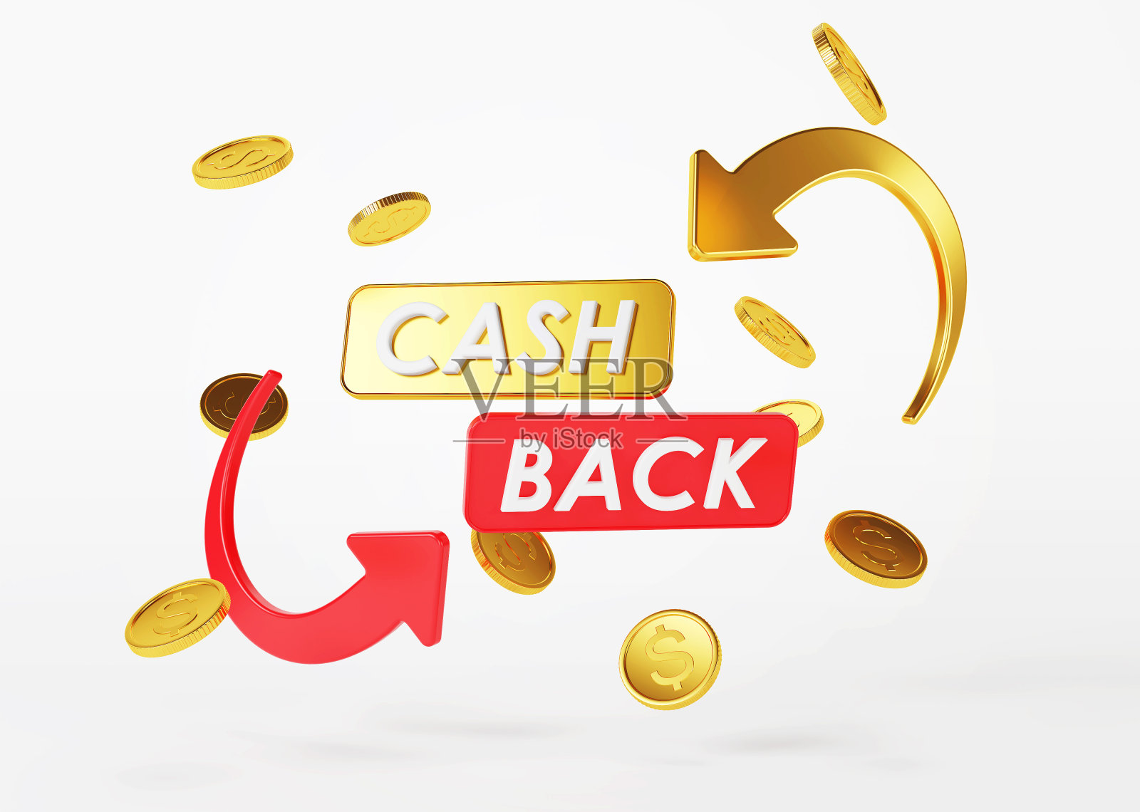 现金服务。退款和数字支付的概念。3 d渲染。照片摄影图片