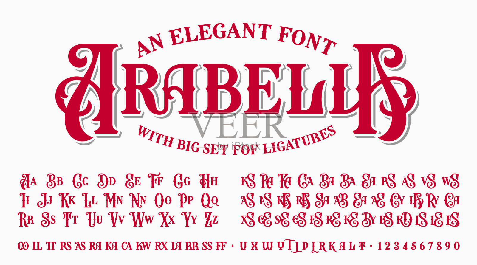 时尚的优雅字体插画图片素材