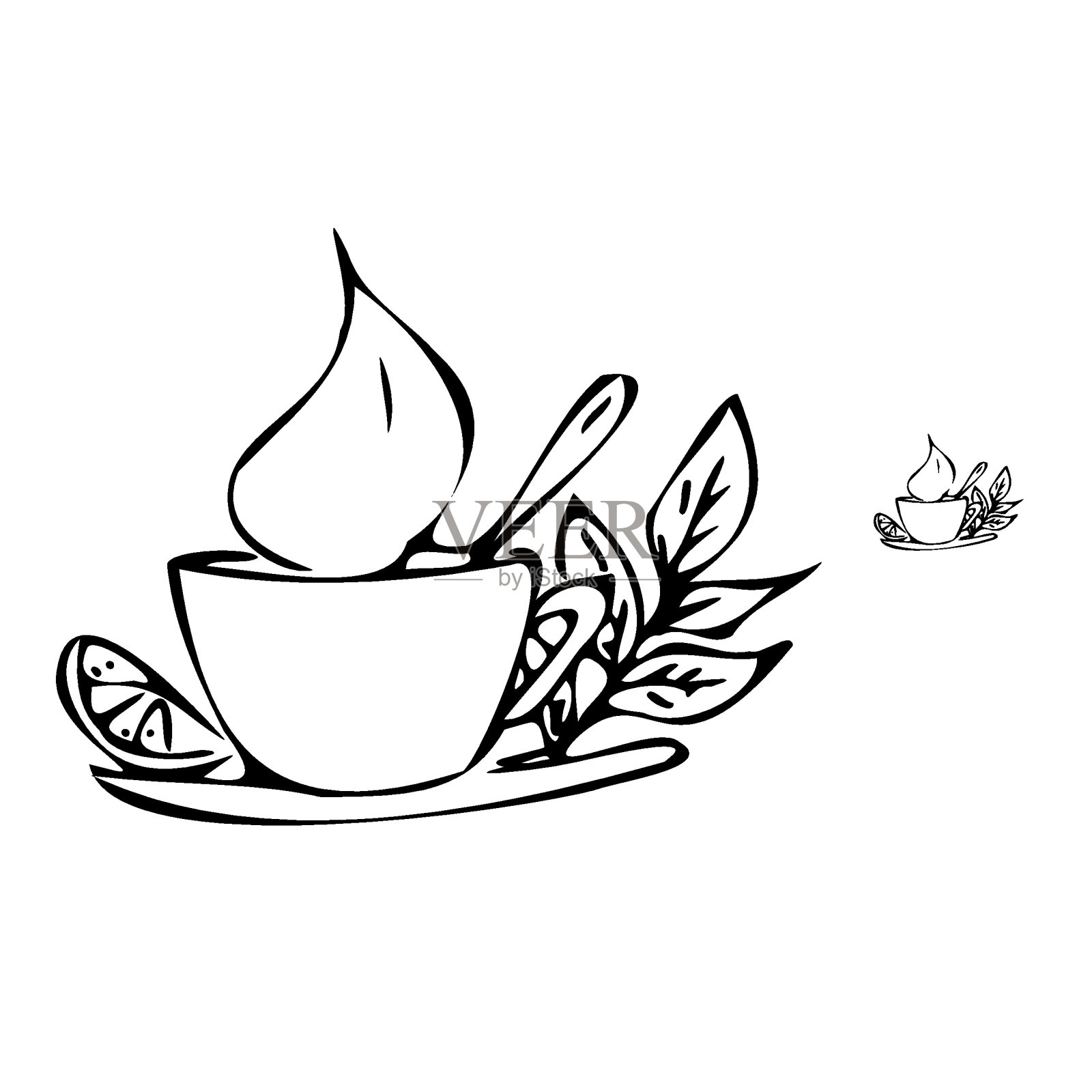 化妆品，罐子，管子，Spa涂鸦。Spa元素化妆品、身体按摩、桑拿、雪松桶、面膜、凉茶、热石、插画都适合Spa沙龙的设计。插画图片素材