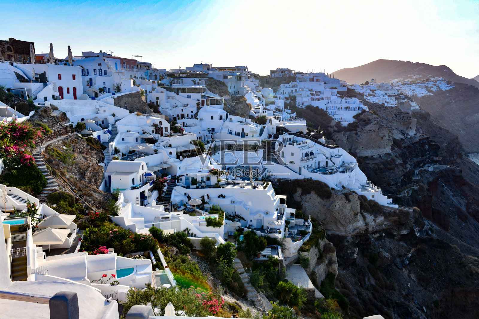 伊亚-圣托里尼，希腊照片摄影图片