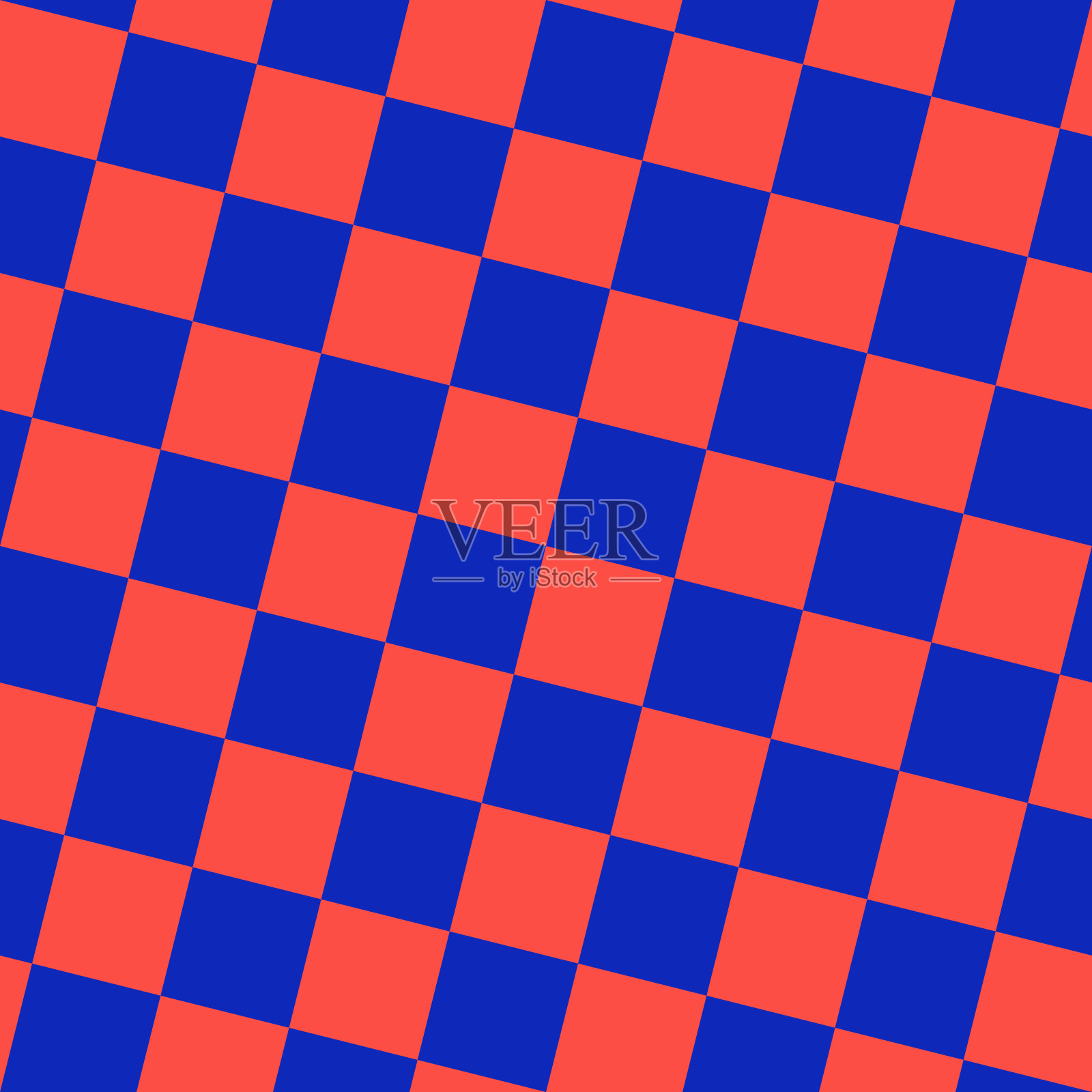 斜方格无缝图案。蓝色和红色矢量几何纹理插画图片素材