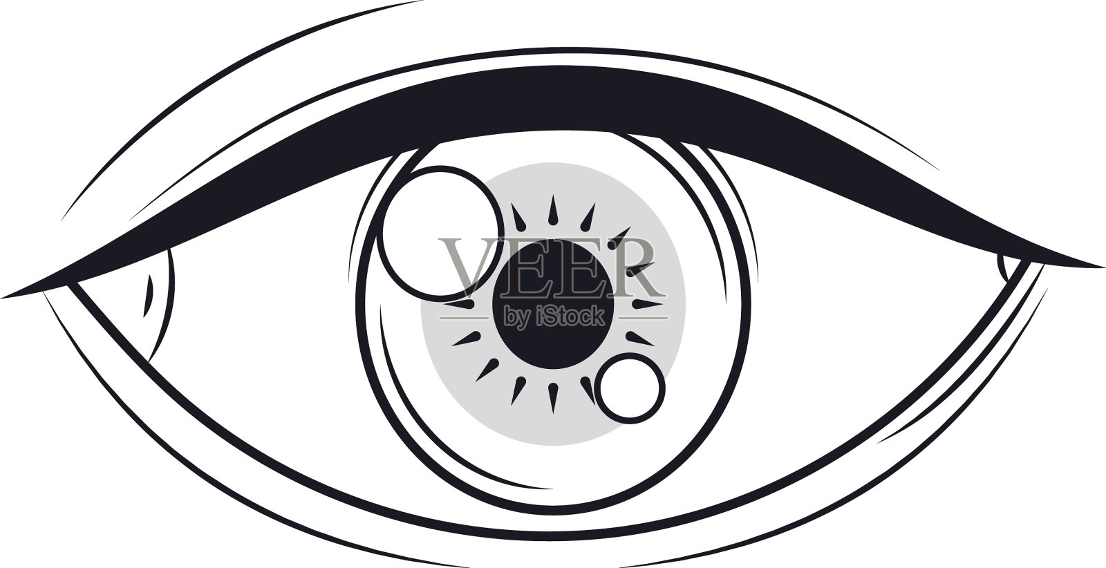 画眼睛图标设计元素图片