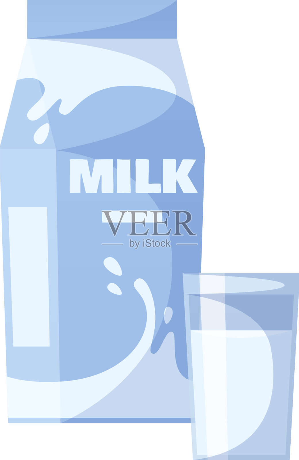 牛奶的卡通设计元素图片