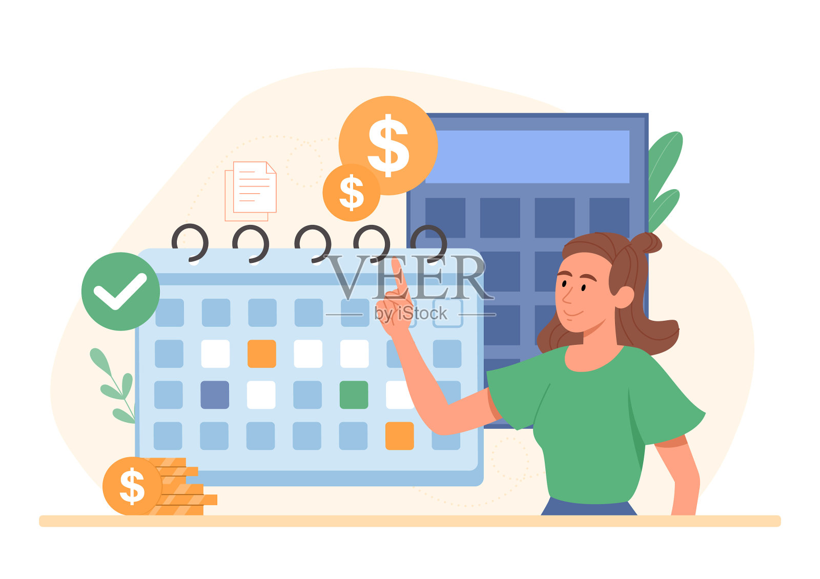 每月的成本概念设计元素图片