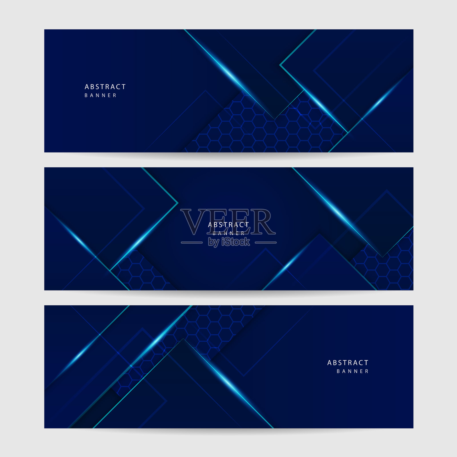 公司业务蓝色宽横幅设计插画图片素材