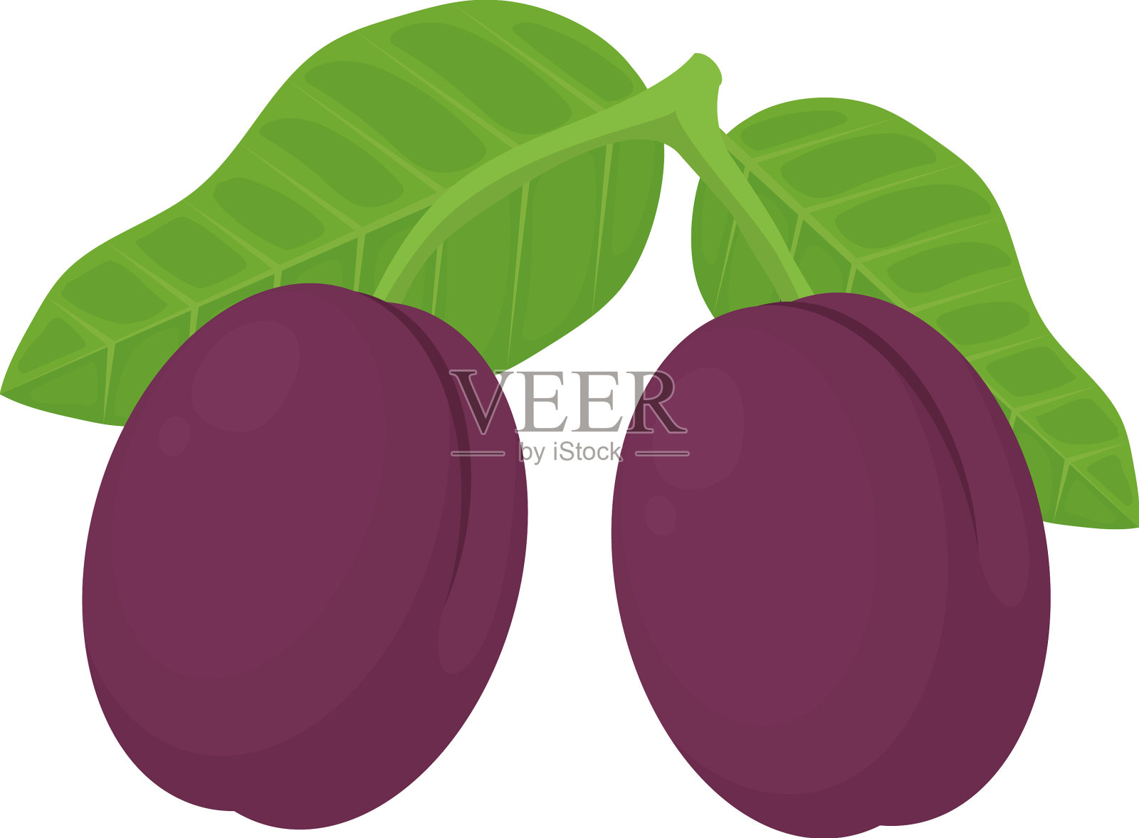 李子水果图标设计元素图片