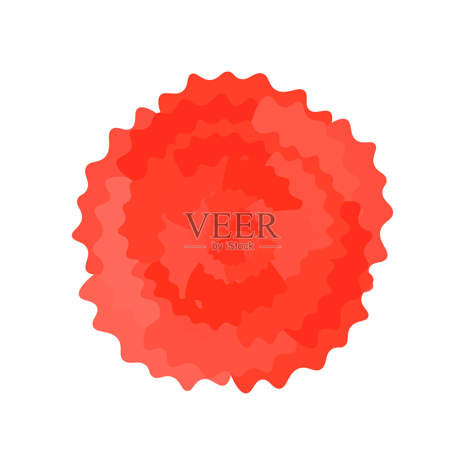 红色康乃馨。插画图片素材