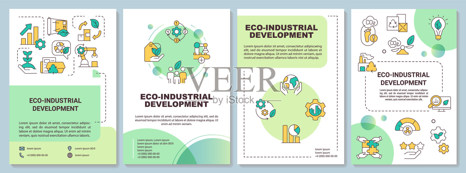 生态产业发展绿色宣传册模板设计模板素材