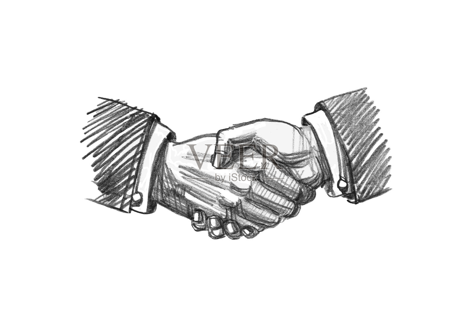 一个握手一个和平谈判的概念一个商业协议和一个友好的问候插画图片