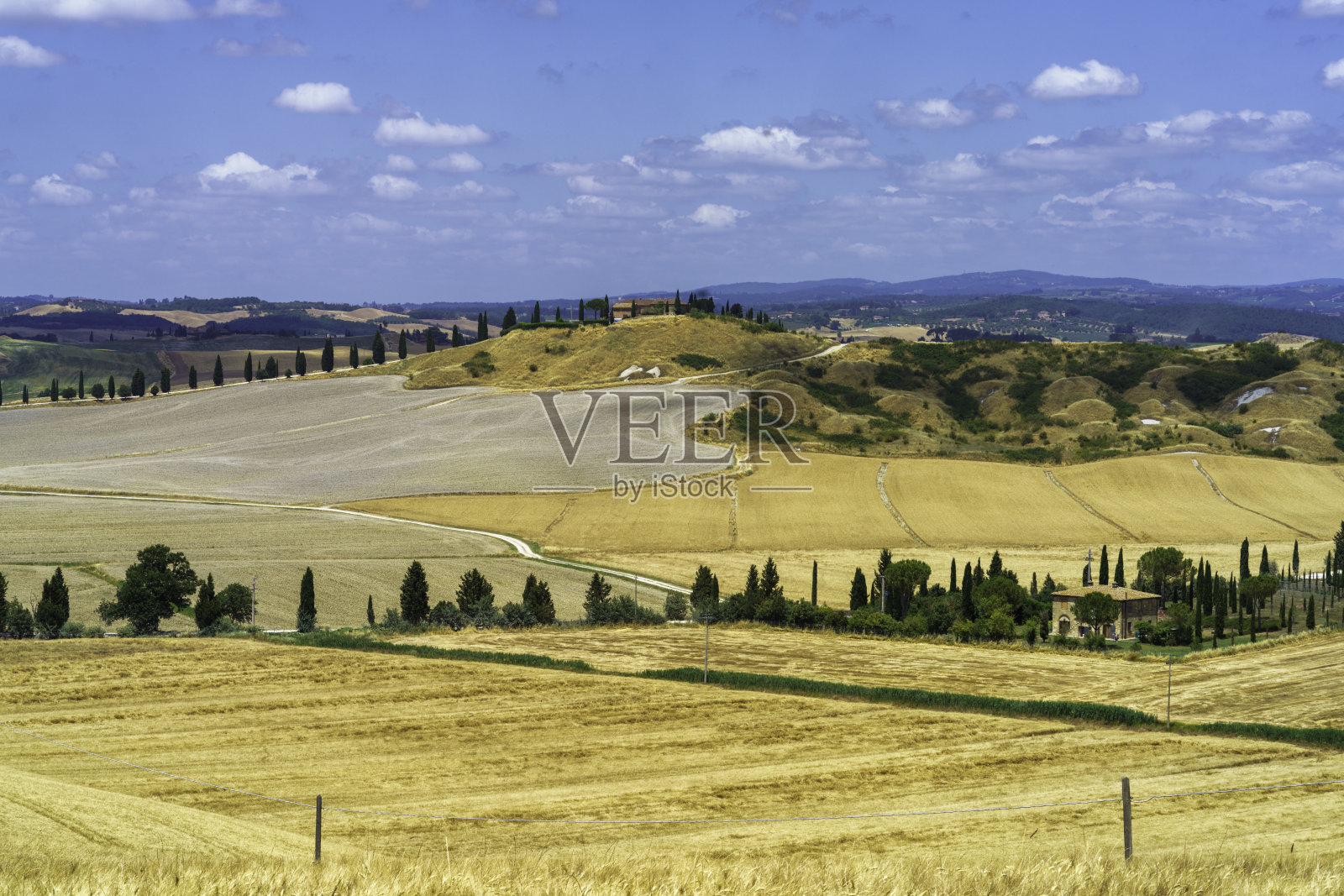 瓦尔德奥西亚，托斯卡纳，意大利的乡村景观照片摄影图片