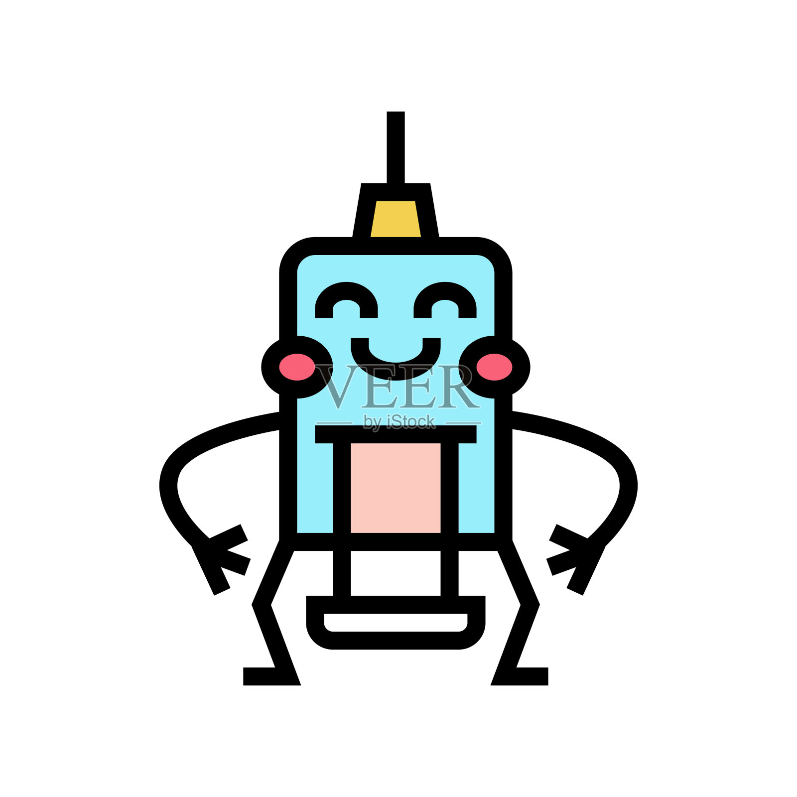 注射器药物工具颜色图标矢量插图插画图片素材