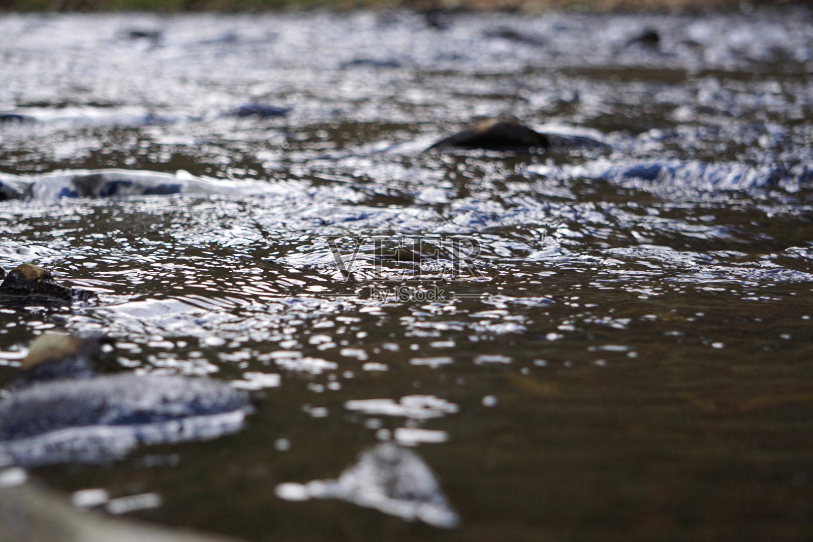河流涟漪的特写照片摄影图片