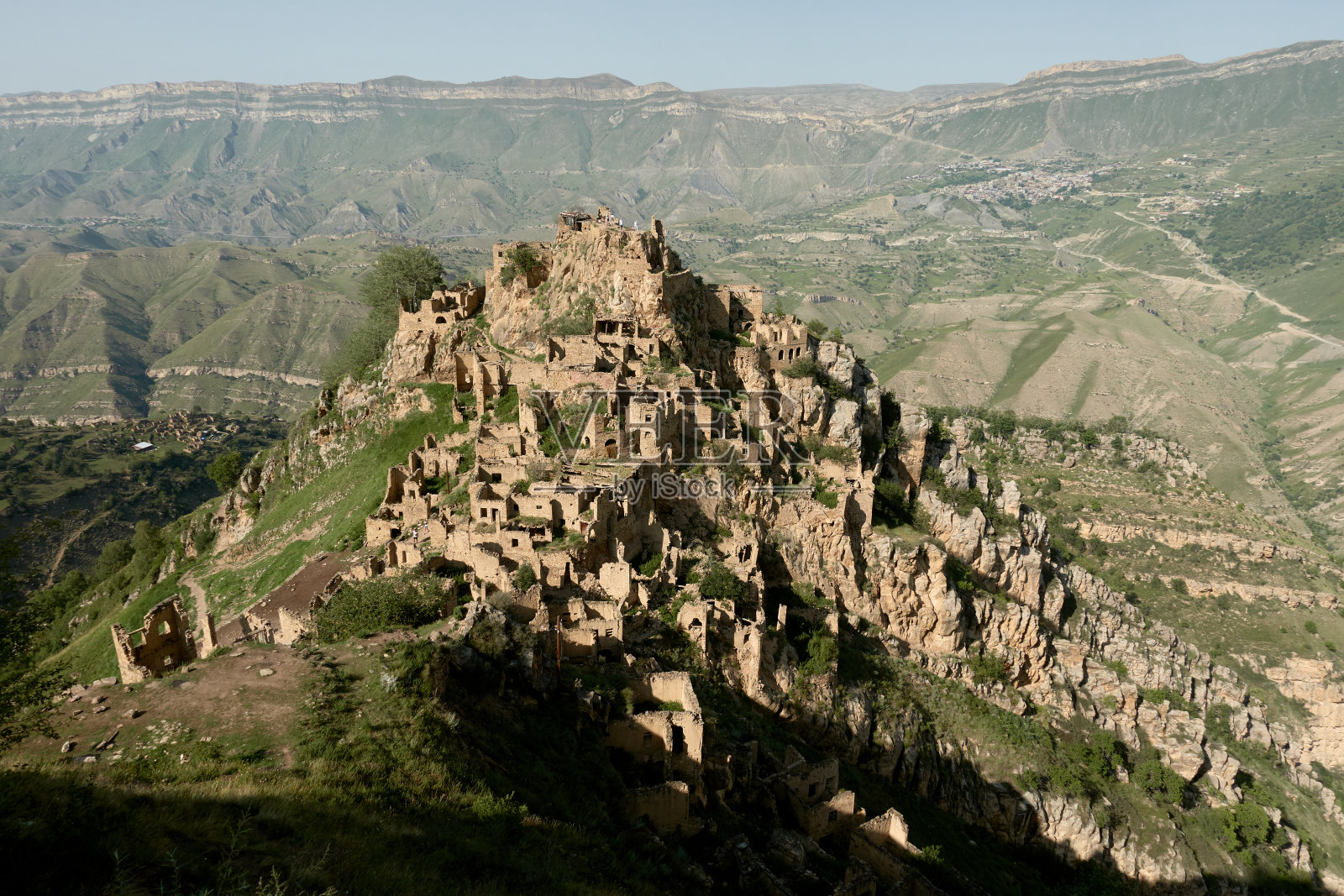 达吉斯坦被遗弃的山村甘苏特尔。照片摄影图片