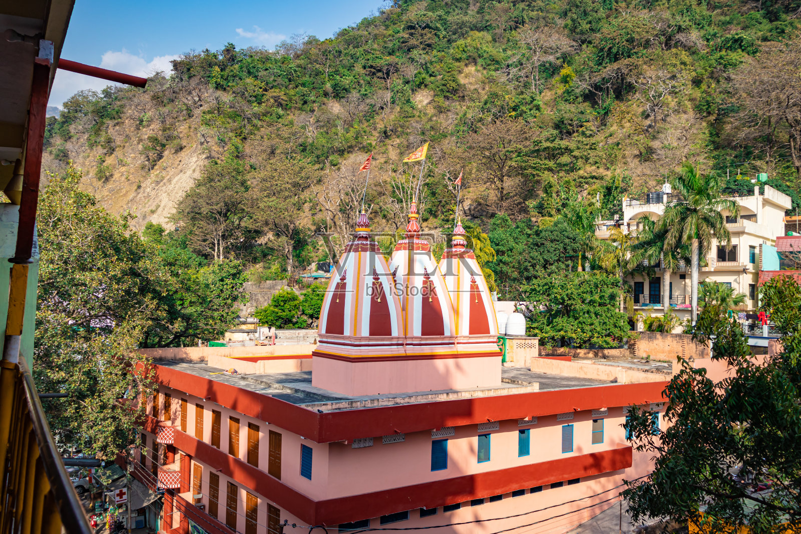 从不同角度孤立的印度寺庙圆顶建筑照片摄影图片