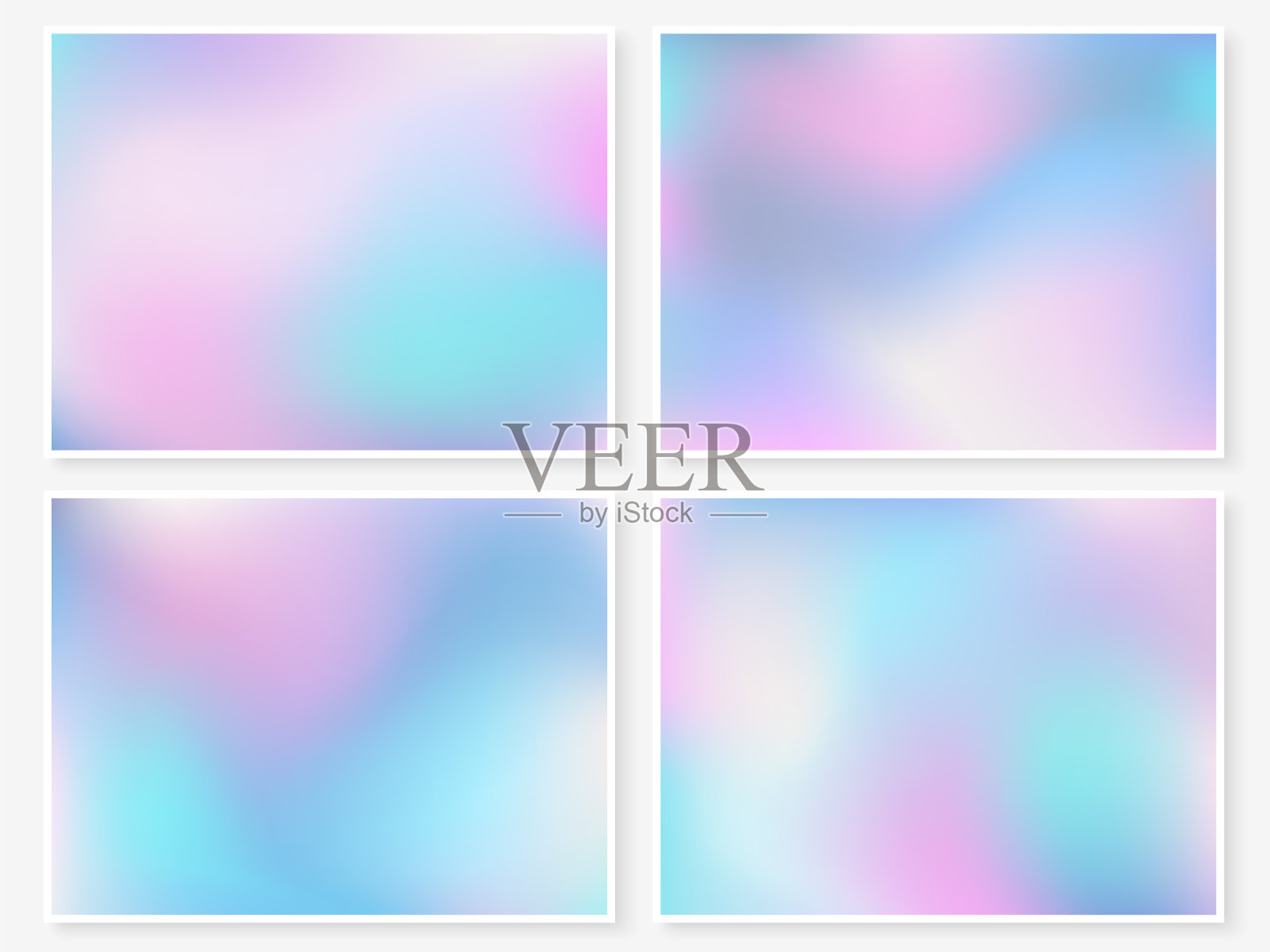 全息背景。充满活力的霓虹粉彩纹理。网页设计的全息图故障。潮人风格的背景设置。时尚或印刷产品的潮流矢量背景。插画图片素材