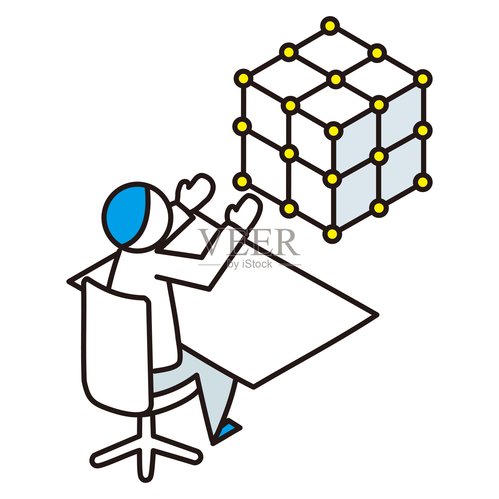 3D制作的等距图插画图片素材