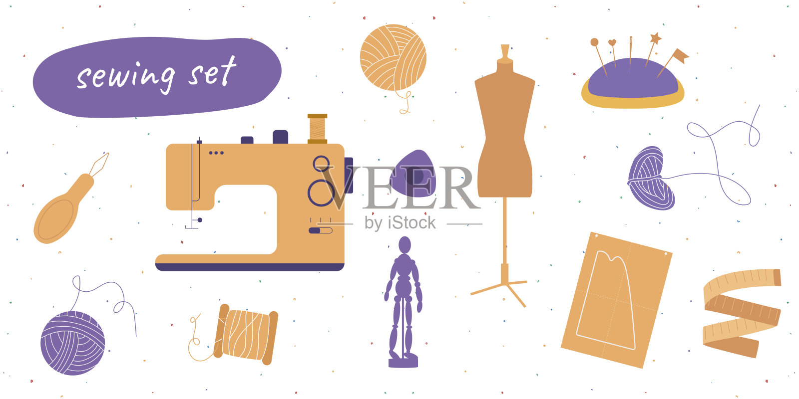 矢量手绘平面彩色插图插画图片素材