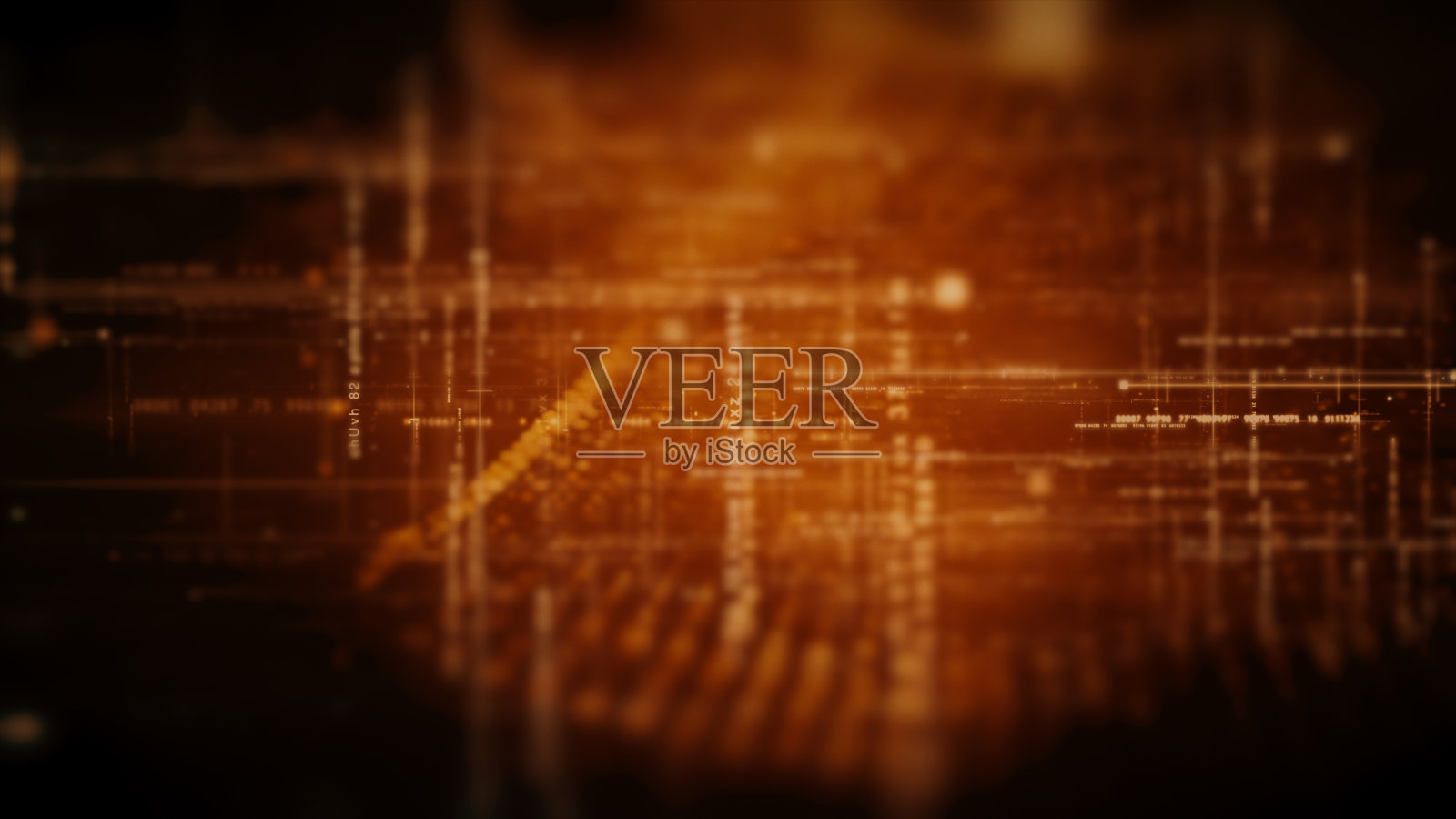 未来数据矩阵仿真HUD背景插画图片素材