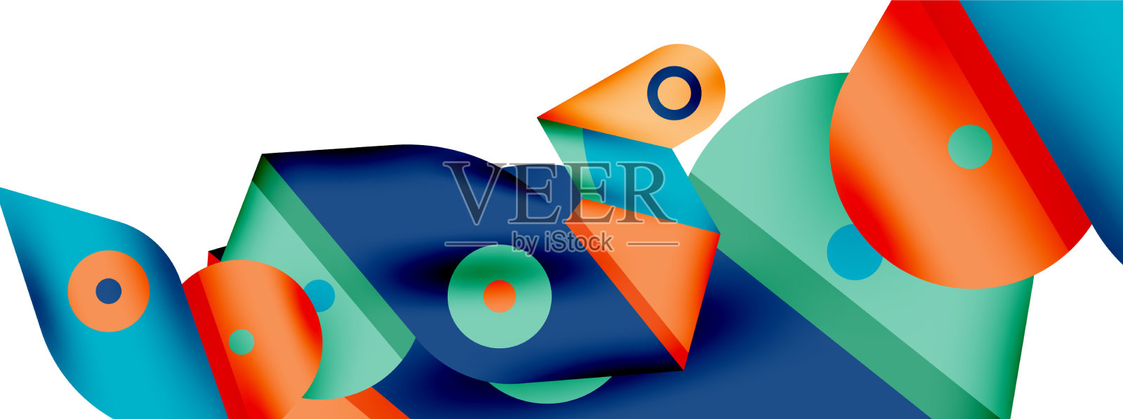 创意明亮的几何壁纸最小设计元素图片