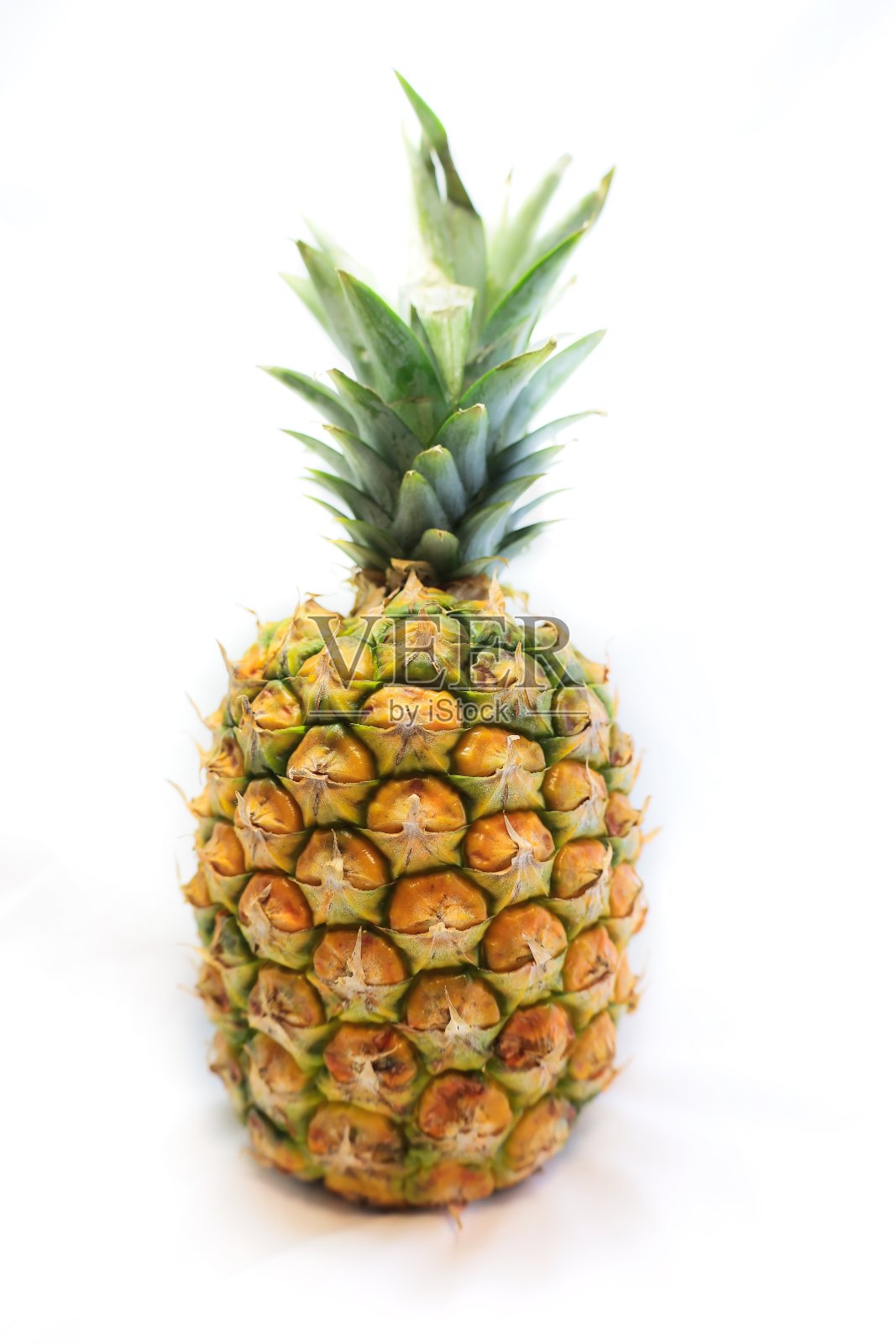 美味的白底菠萝照片摄影图片