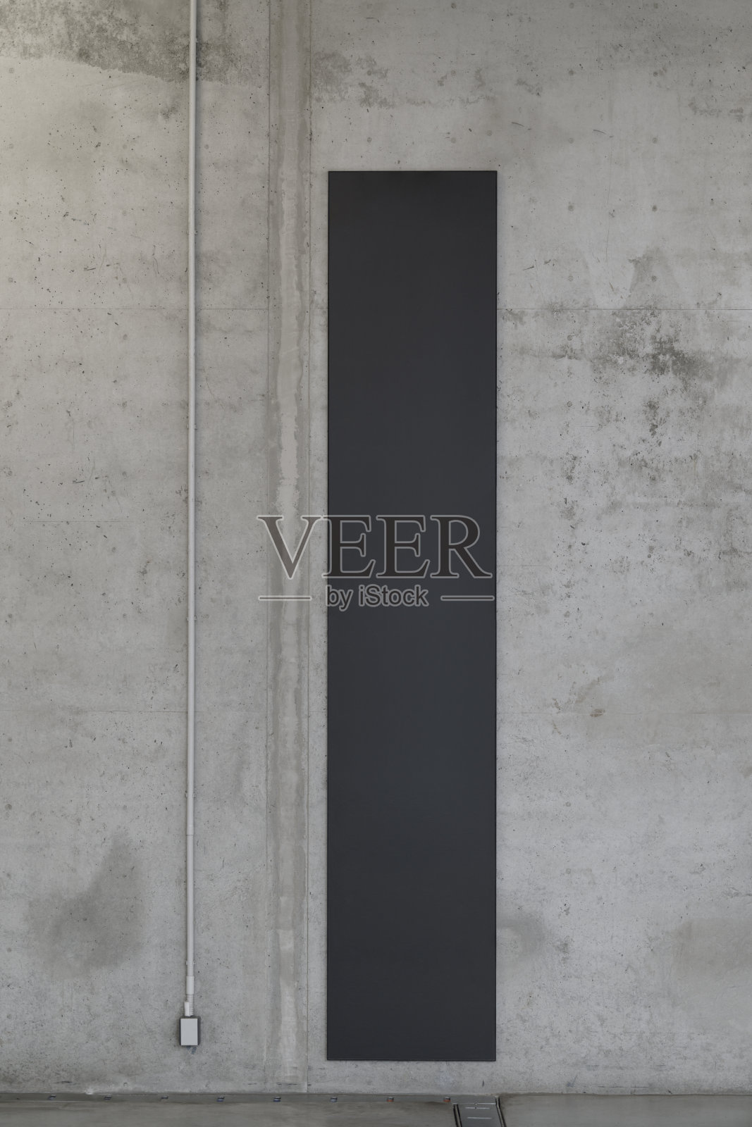 带有信息或广告空间的工业混凝土墙照片摄影图片