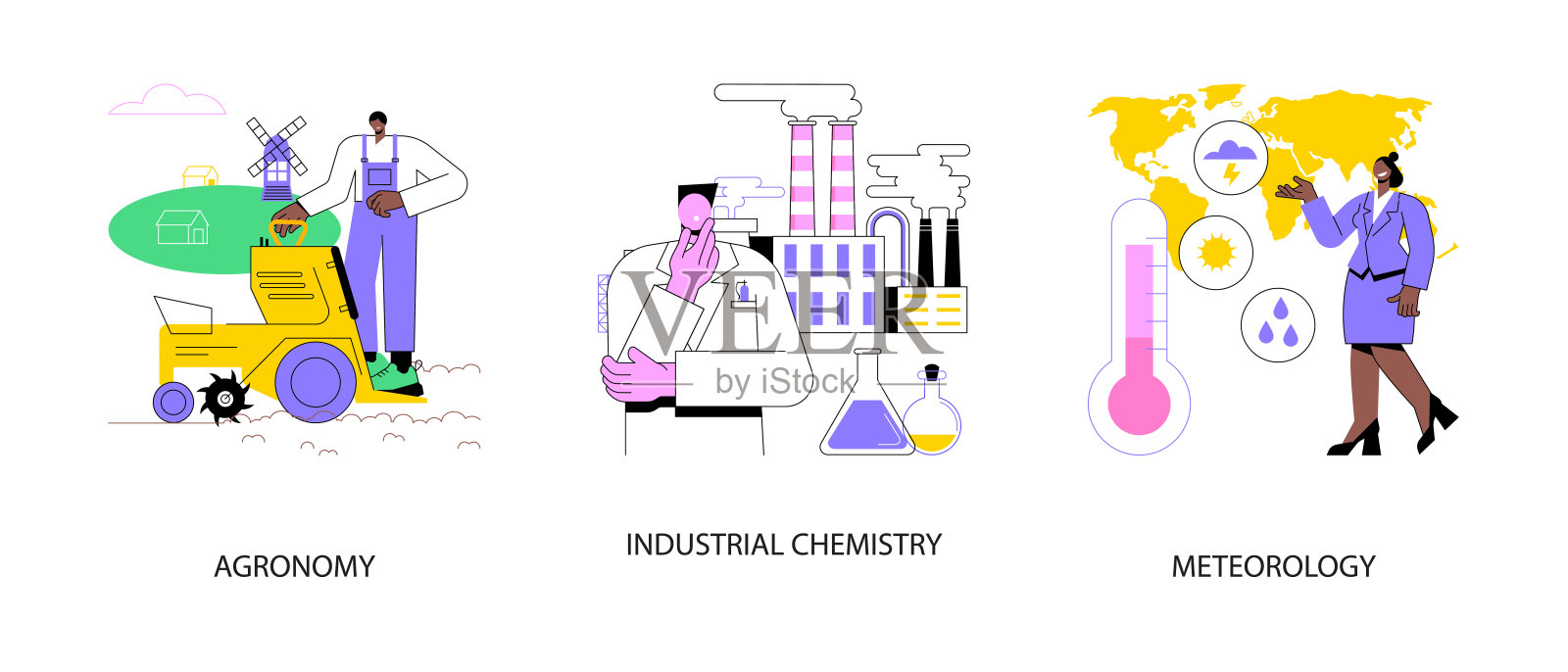 环境科学抽象概念矢量插图。插画图片素材