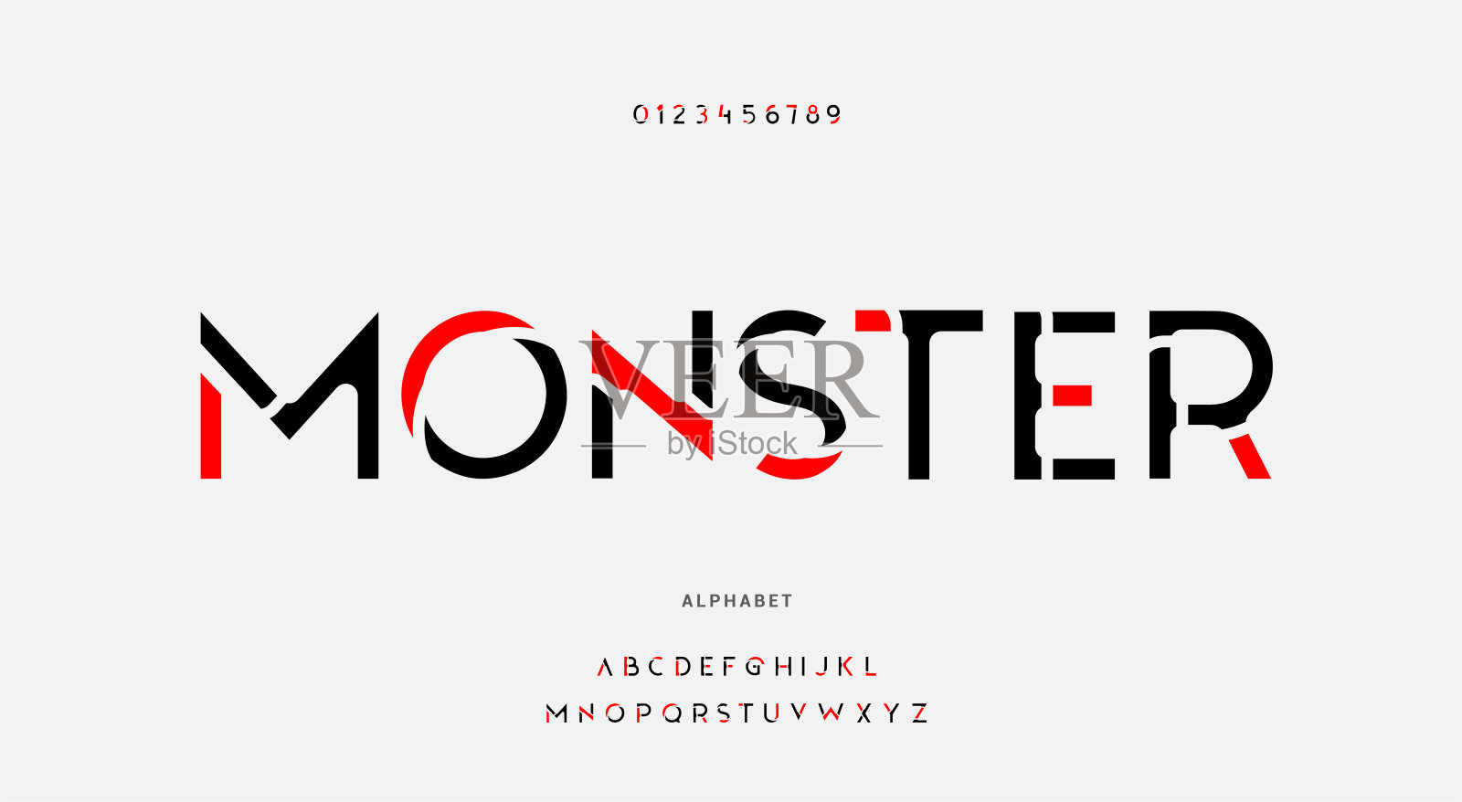 现代创意字母。未来的字体风格。可编辑的矢量每股收益插画图片素材