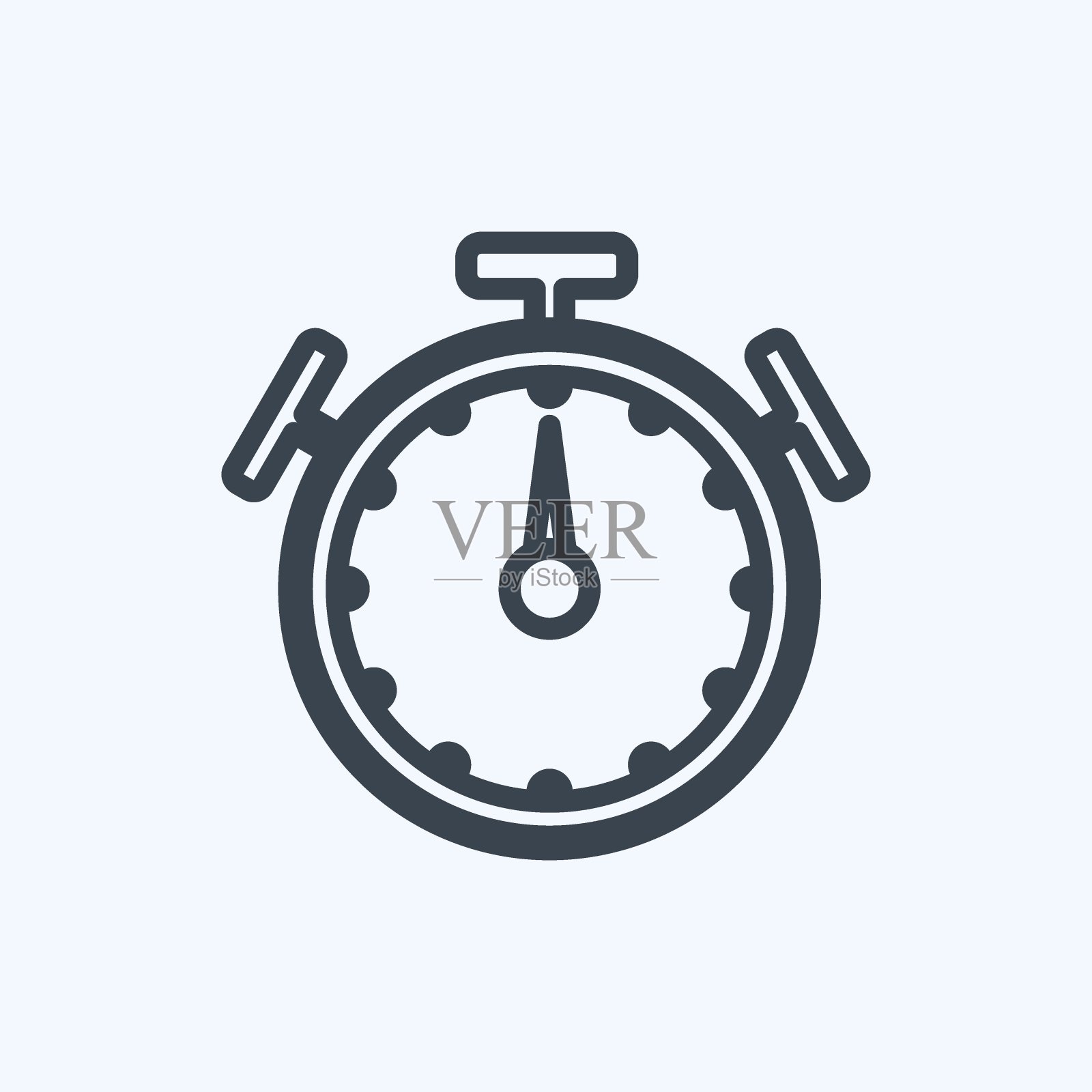 图标秒表。适合Web界面符号。行风格。简单的设计可编辑。设计模板向量。简单的符号说明插画图片素材